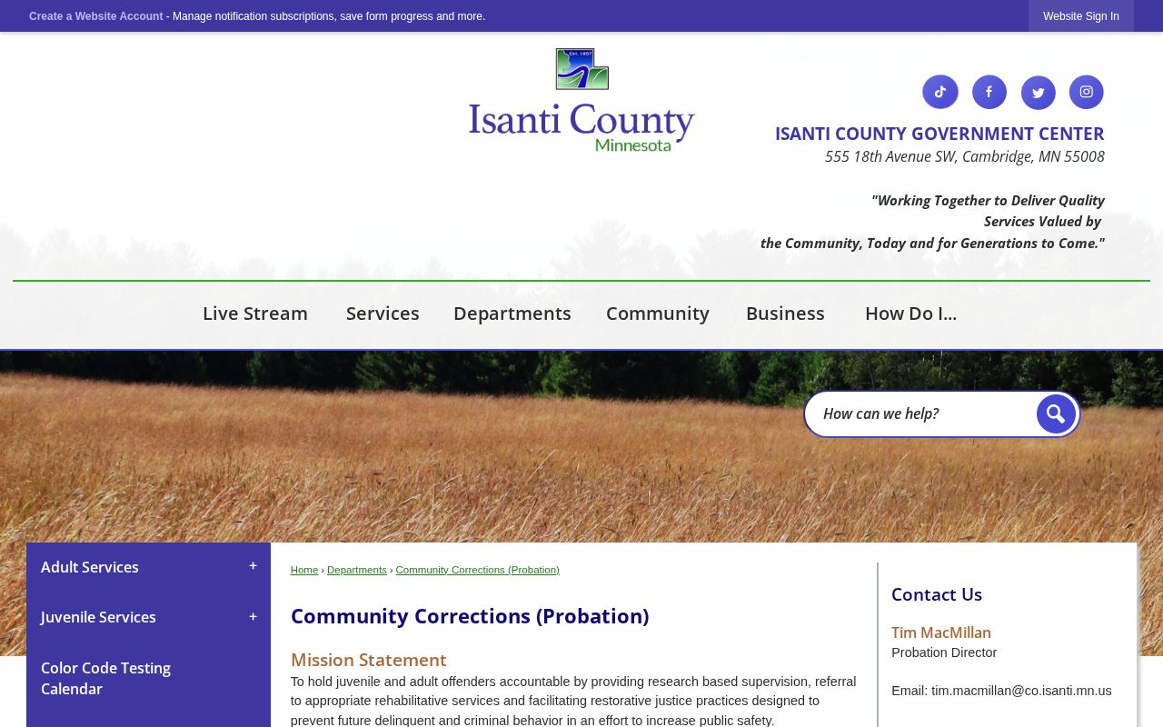 Isanti County post-release supervision office information