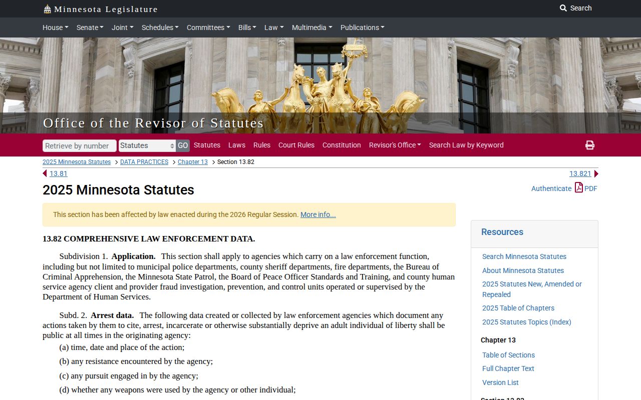 Minnesota public law for Isanti County release and transfer records